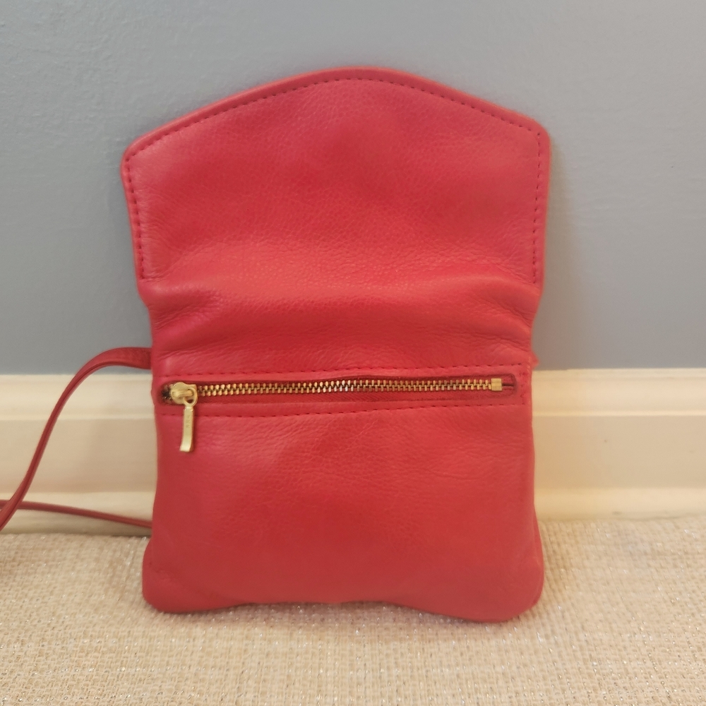 SOLD Red Leather Mini Small Crossbody Bag - Picture 4 of 16